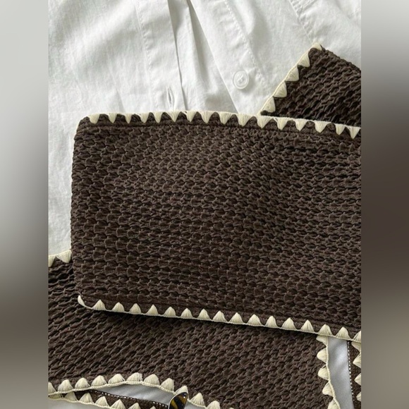 Brown Textured Knit High-Waist Bikini - New - Picture 5 of 5